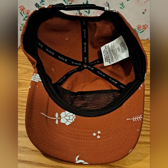 NWOT Hurley M Port Cruiser Orange Boho Floral Celestial Outdoor Baseball Hat Cap - Picture 3 of 6